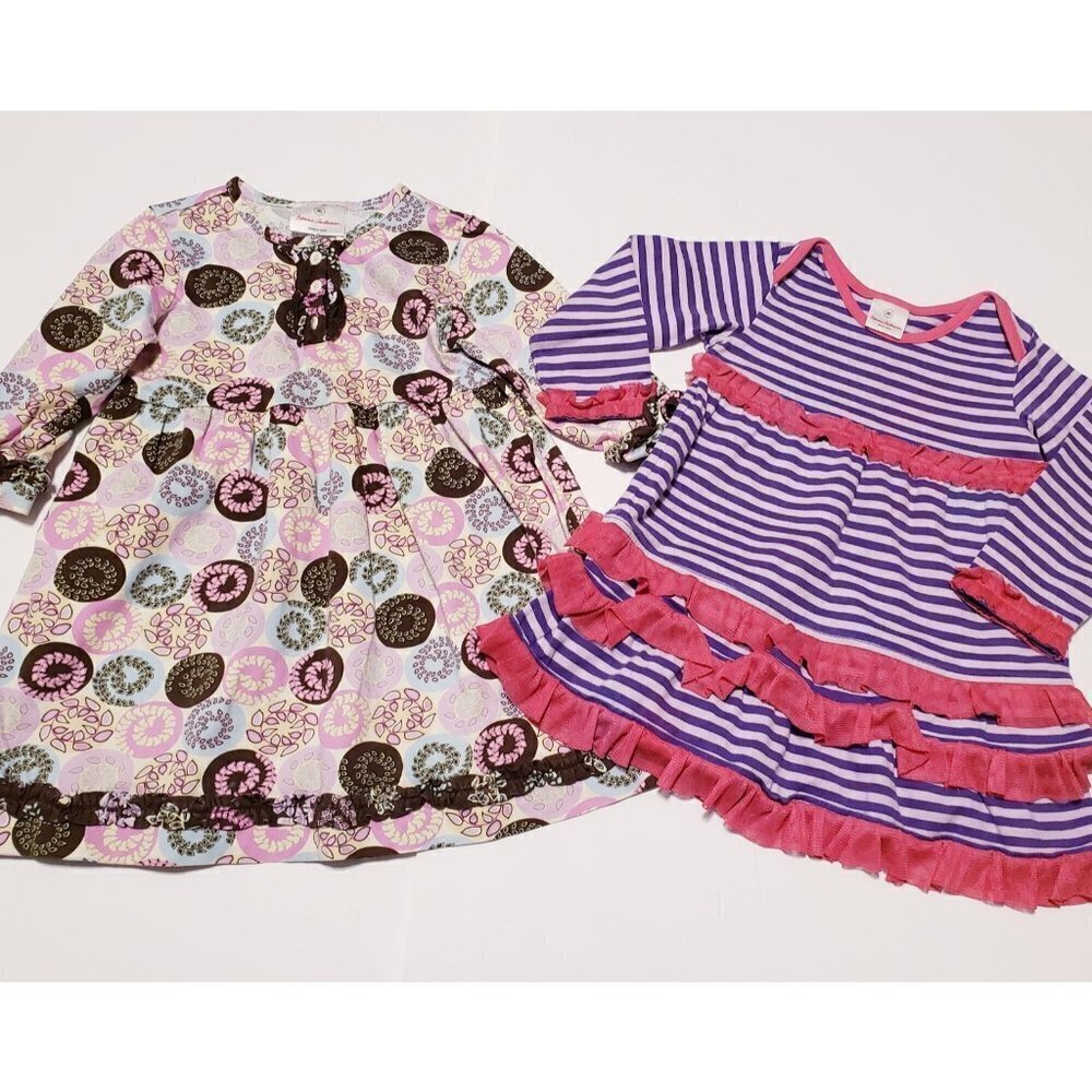 Hanna Andersson dress bundle size 80 toddler girl long sleeve